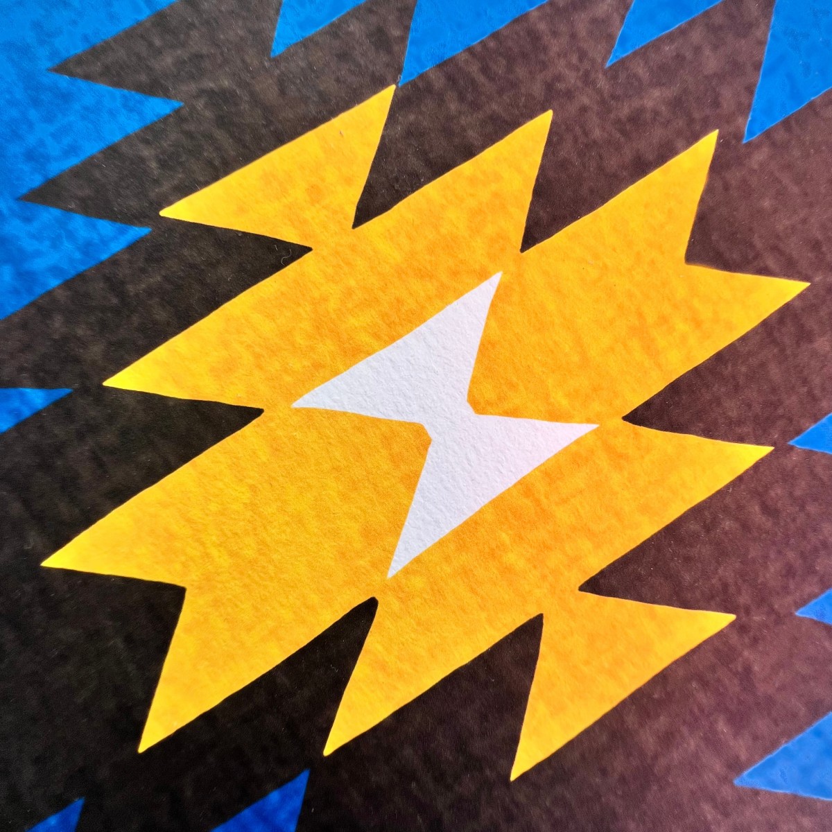 Pattern Kunstdruck / Gicléeprint / Kilim Yamka azurblau