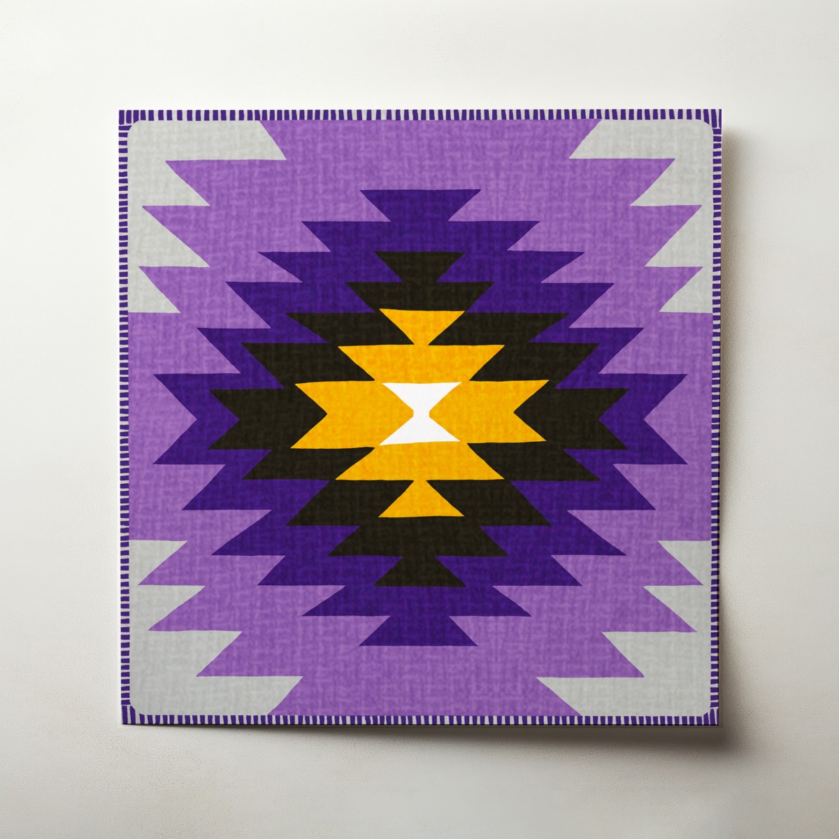 Pattern Kunstdruck / Gicléeprint / Kilim Yamka violett