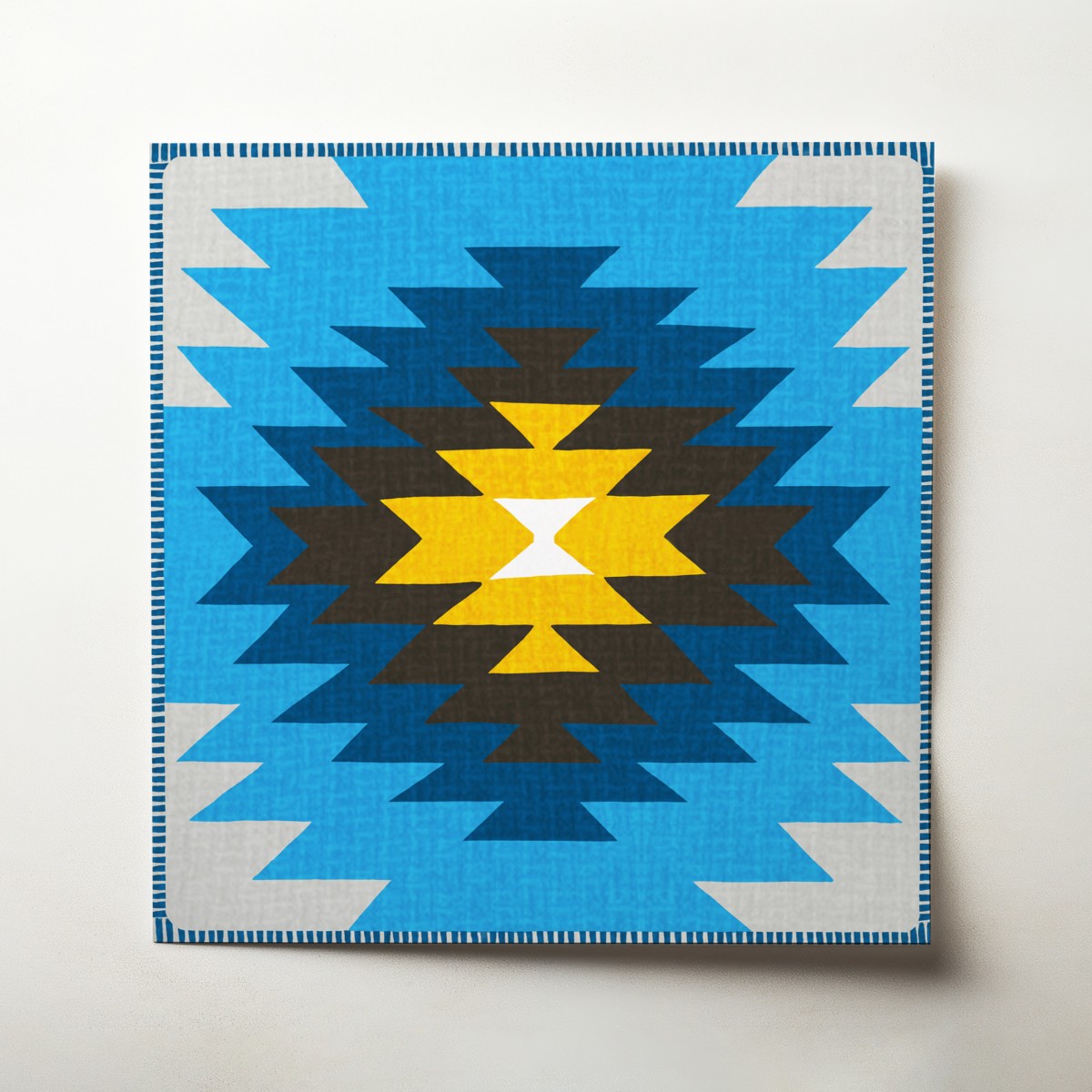 Pattern Kunstdruck / Gicléeprint / Kilim Yamka azurblau
