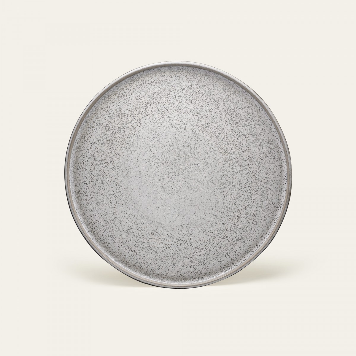 Handgemachter Steingut Teller Ddoria groß - Granit Grau - EDDA stoneware