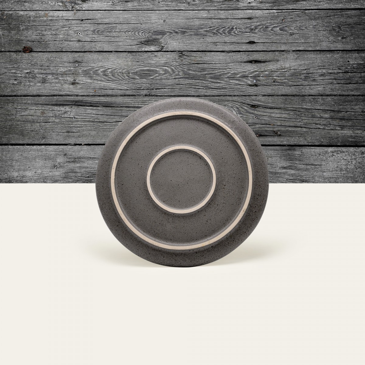 Handgemachter Steingut Teller Ddoria klein - Granit Grau - EDDA stoneware
