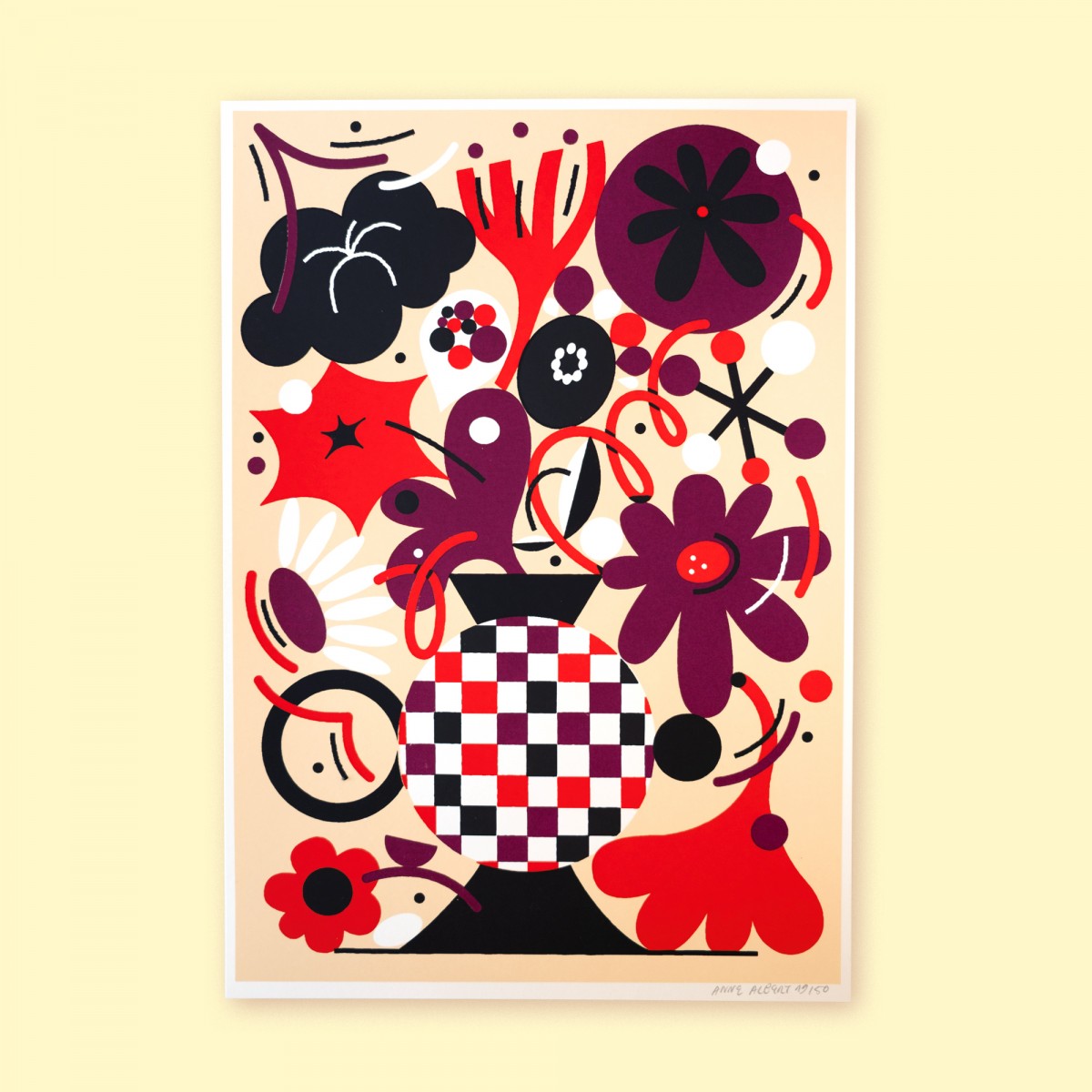 Anne Albert – Flowers – Siebdruck – 21 x 30 cm (A4)