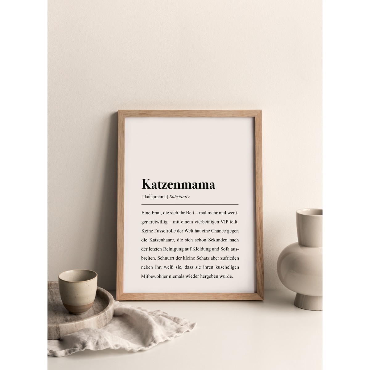 Katzenmama Definition: DIN A4 Poster - Pulse of Art