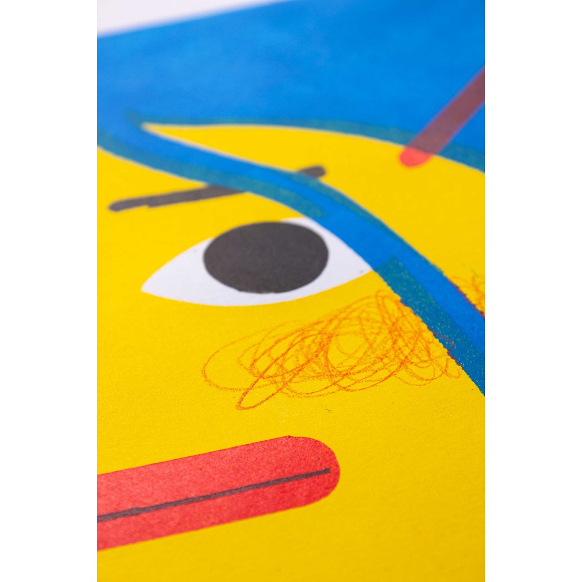 Martin Krusche - Schablonendruck »Frau mit Spange«, DINA3