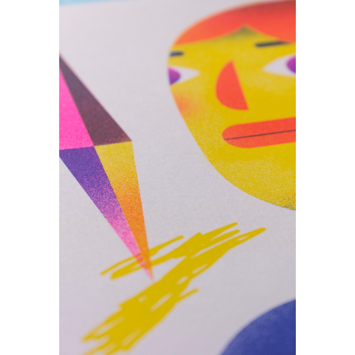 Martin Krusche - Risografie »Frau mit gemustertem Pulli«, DINA4