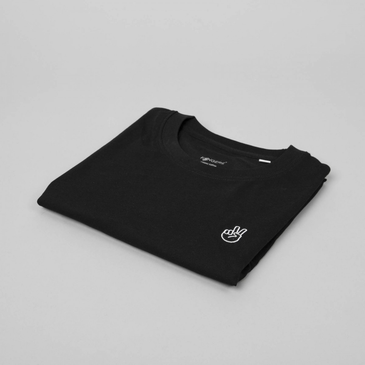 Fyngers - T-Shirt PEACE aus Bio-Baumwolle - schwarz