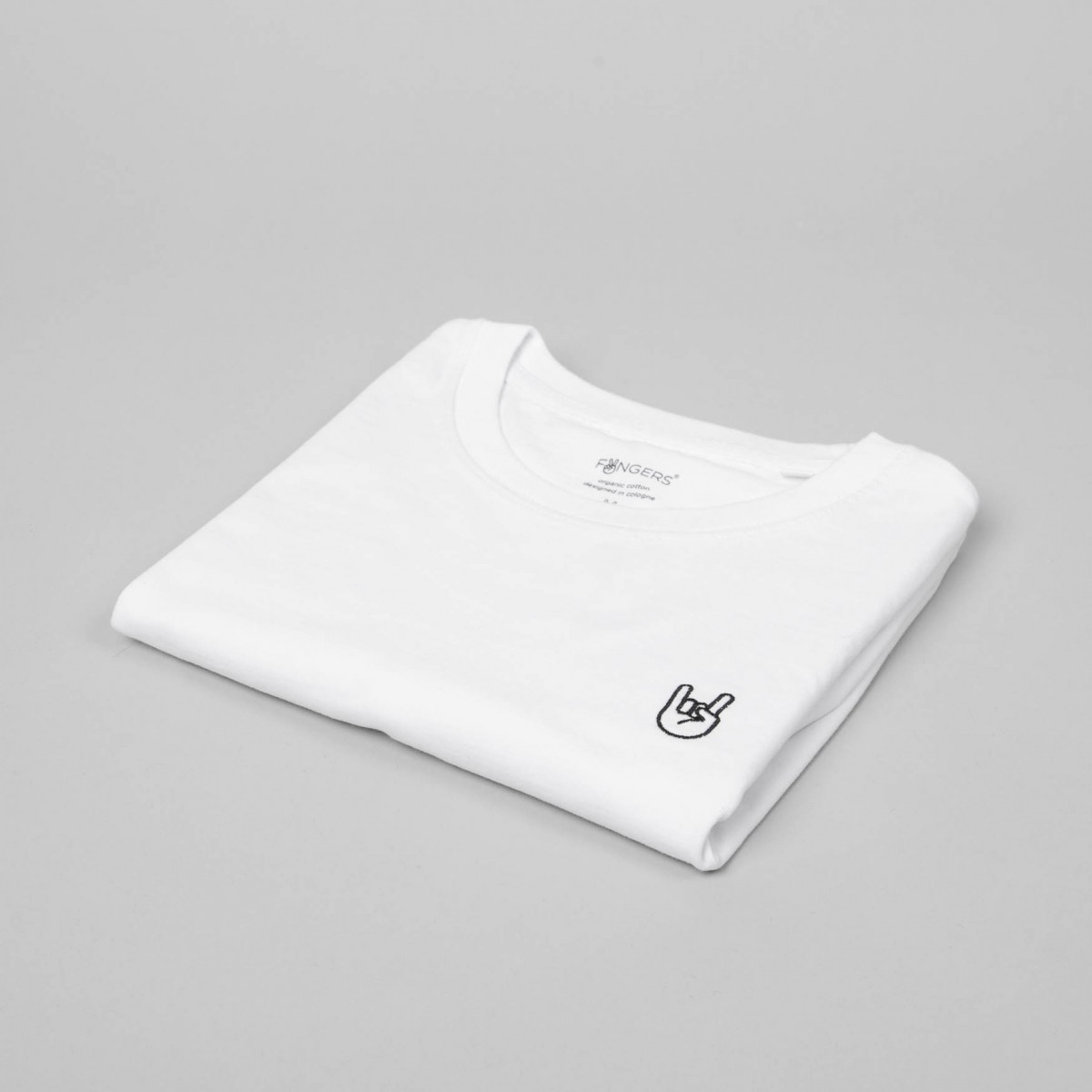 Fyngers - T-Shirt ROCK`n`ROLL aus Bio-Baumwolle - weiß