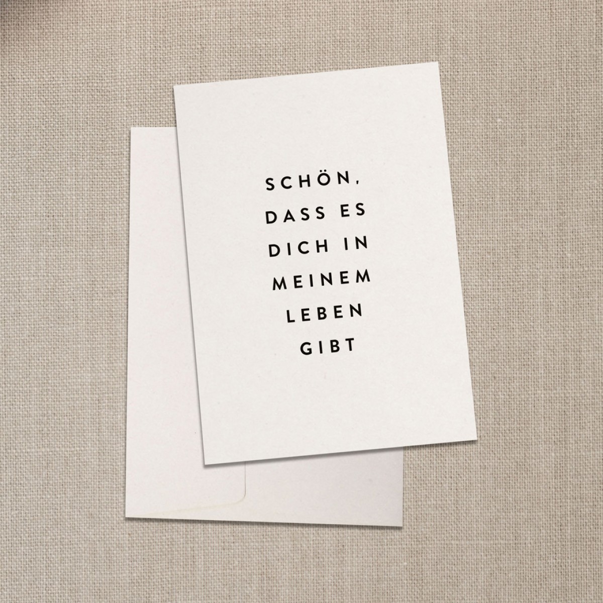 Love is the new black – Grußkarte "In meinem Leben"