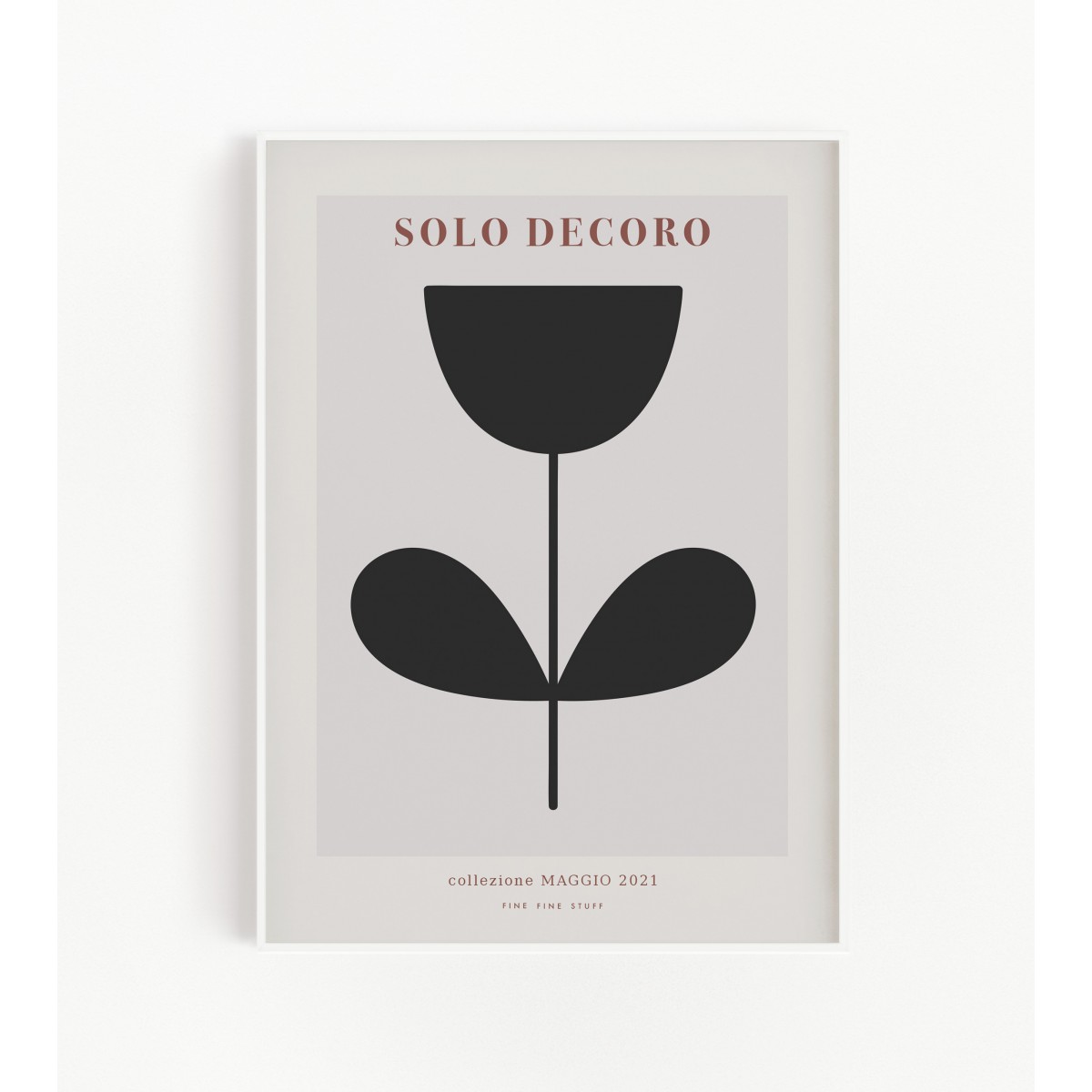 FINE FINE STUFF - Poster - Solo Decoro - black 01 - A3 - Japandi - Scandi - minimalistisch