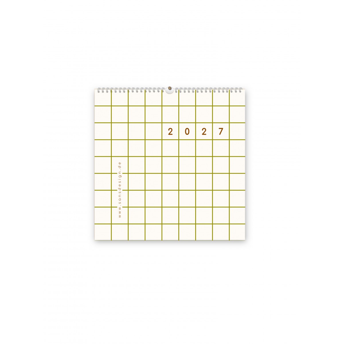 Großer Wandkalender 2027, quadratisch 50x50 - SANS.