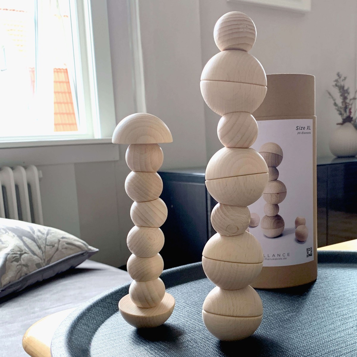 BALLANCE (XL) - Entdecke die Schwerkraft! Kreative Stapelsteine für Kinder und Erwachsene. (Set mit 20 Teilen)