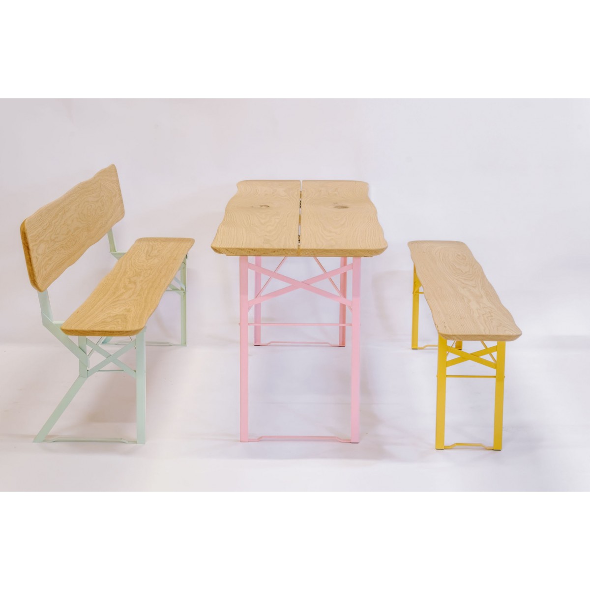 Nachhaltige Premium-Bierzeltgarnitur aus Eiche von Verschnitt