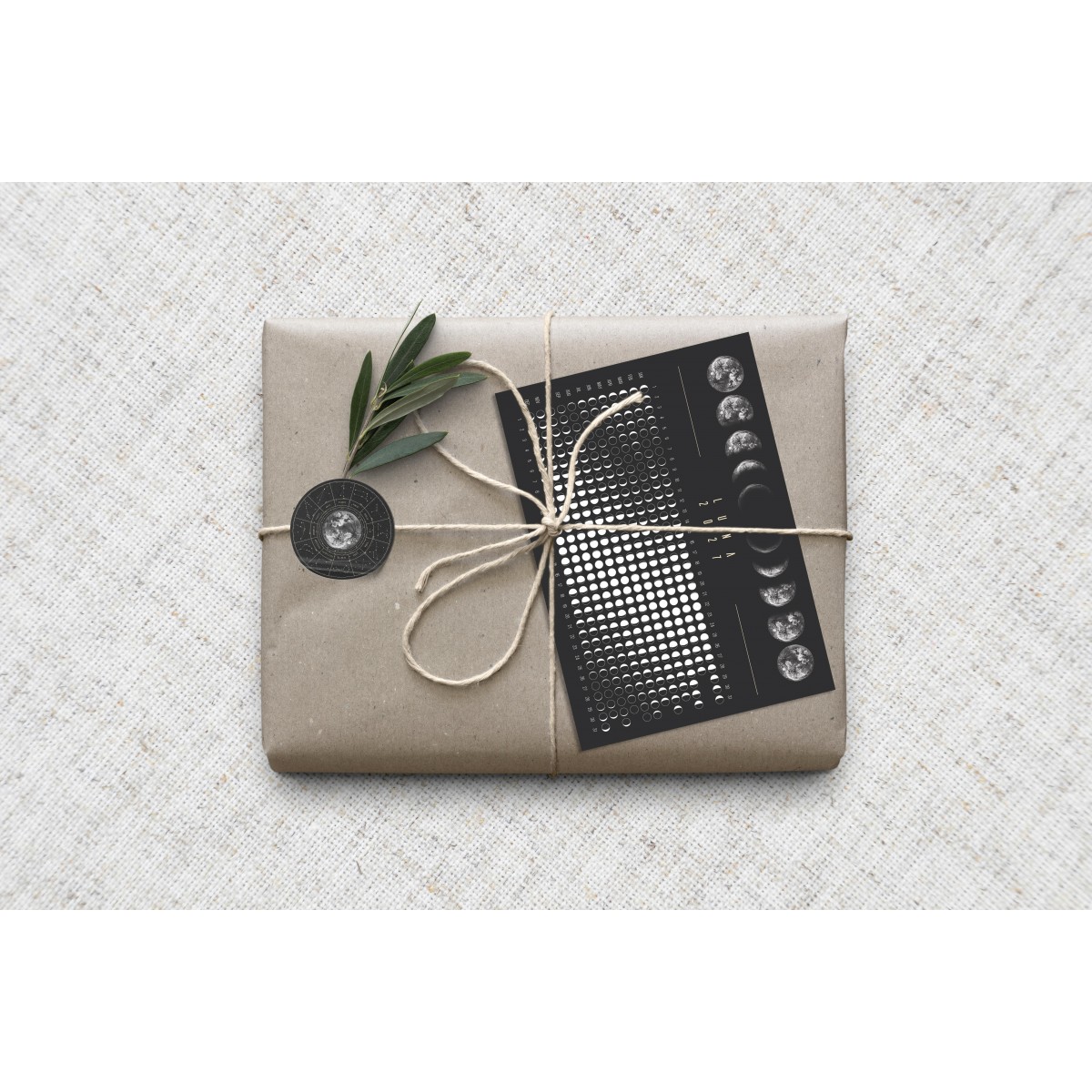 Postkarten Set Mondkalender 2027 Schwarz // ShellyCreates