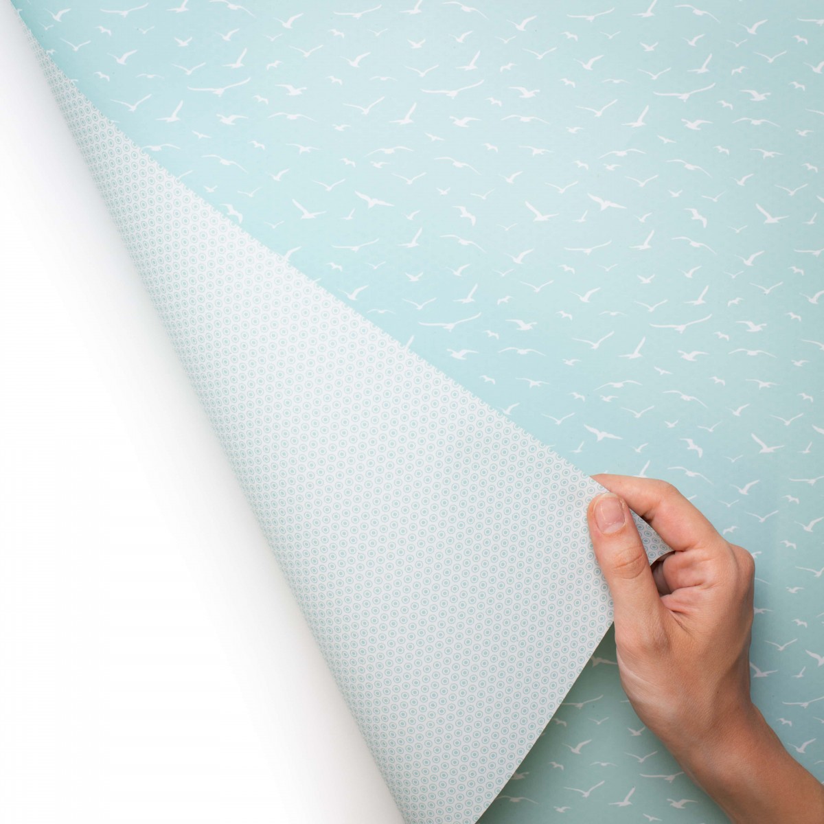 Mint Geschenkpapier "Möwen" - 5 Bogen