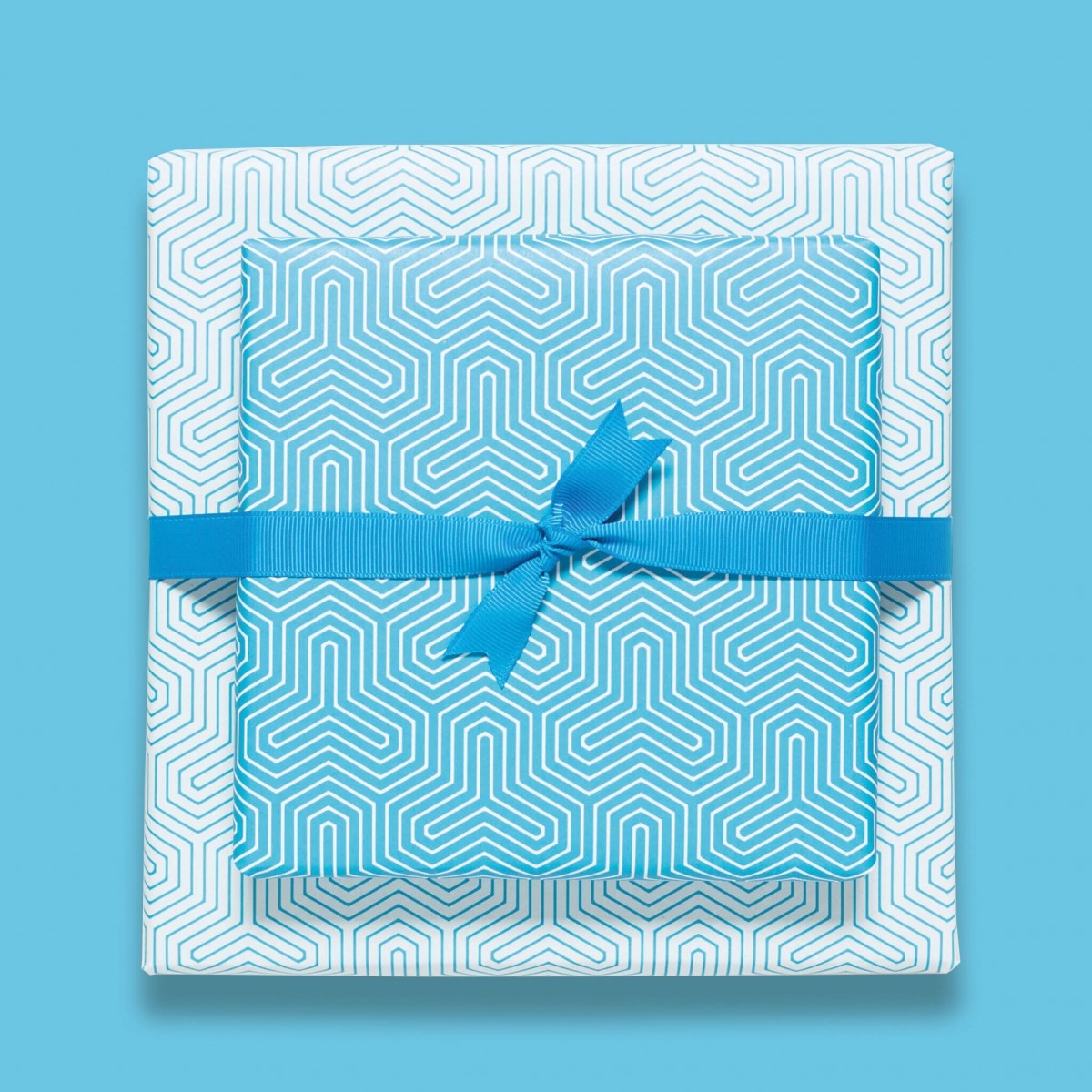 Geschenkpapier "Trinity" in Türkis mit geometrischem Muster - 5 Bogen - My Pretty Circus