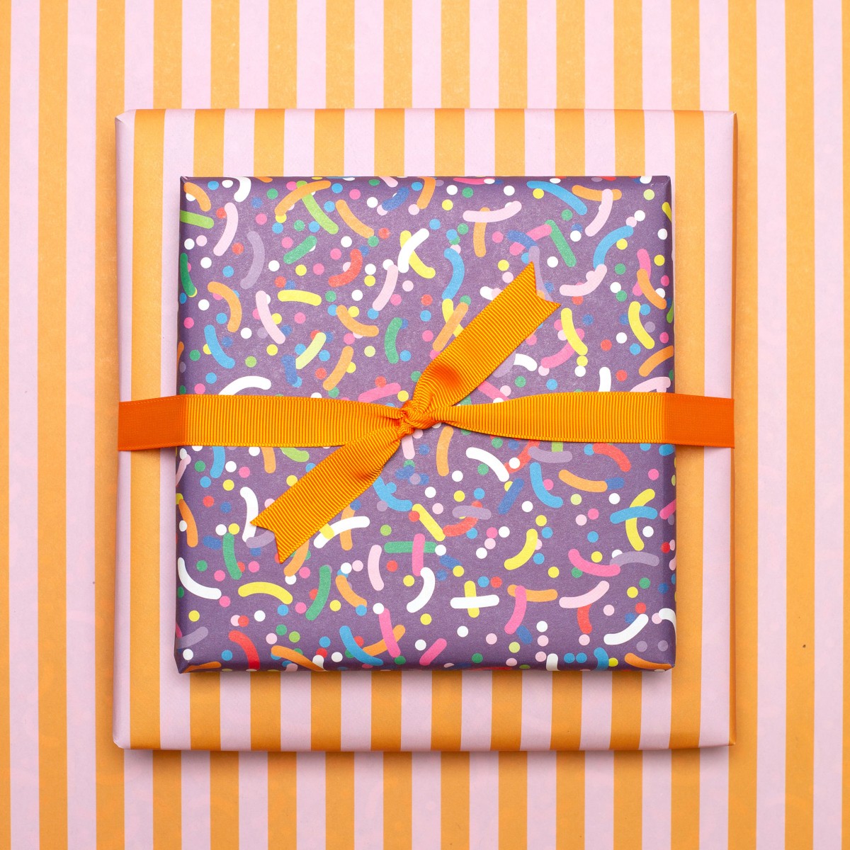 Buntes Geschenkpapier "Streusel" - 5 Bogen