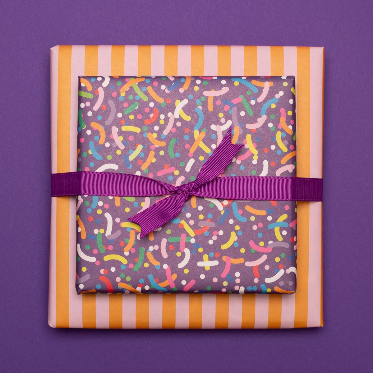 Buntes Geschenkpapier "Streusel" - 5 Bogen