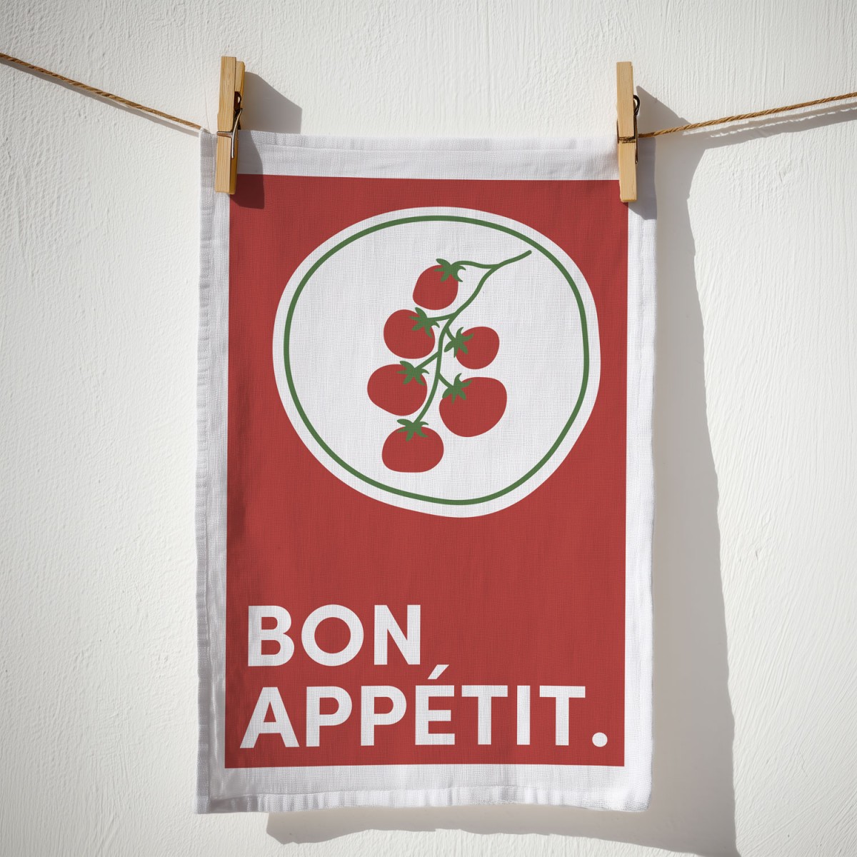 Geschirrtuch - Bio Baumwolle - Bon Appetit