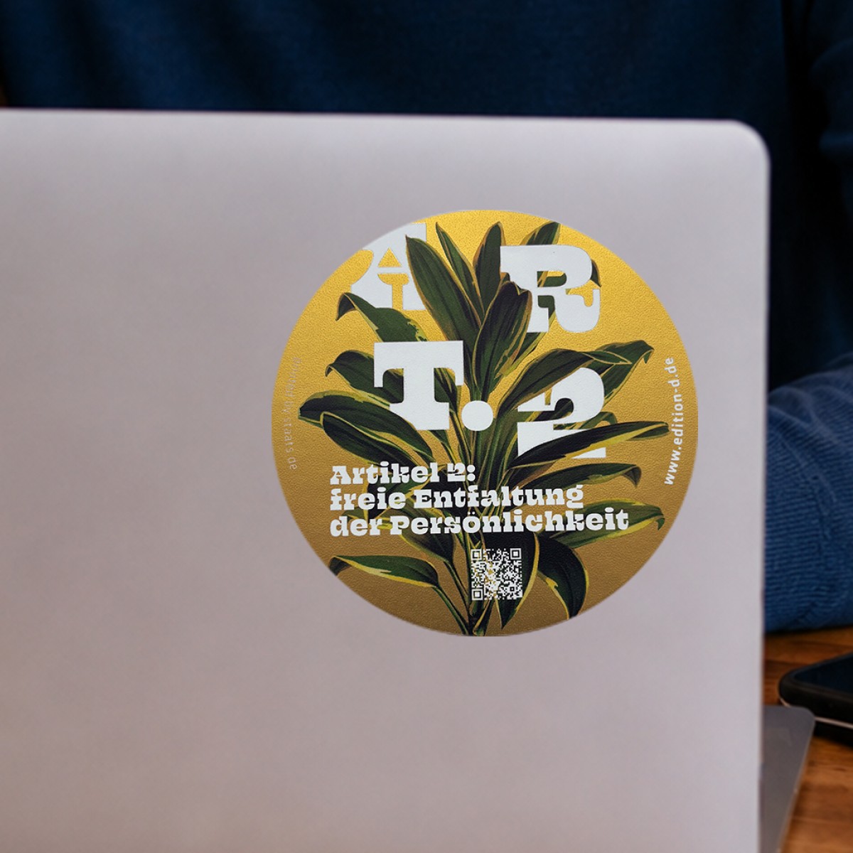 Grundrechte-Aufkleber-Set (in gold)