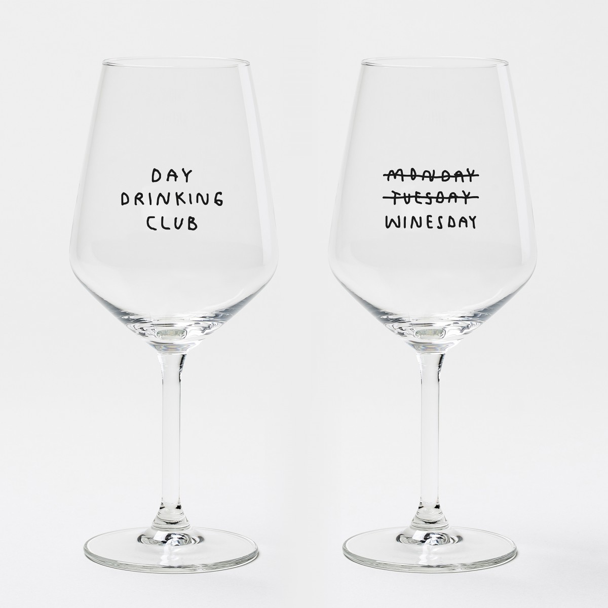 "Day Drinker" Weinglas-Bundle by Johanna Schwarzer × selekkt