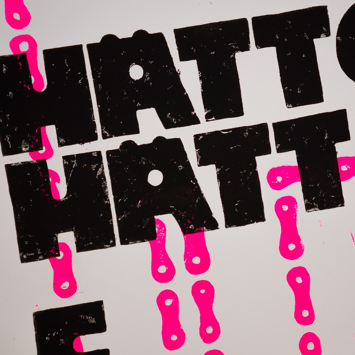 Hätte Hätte Fahrradkette Poster A2 Linoldruck