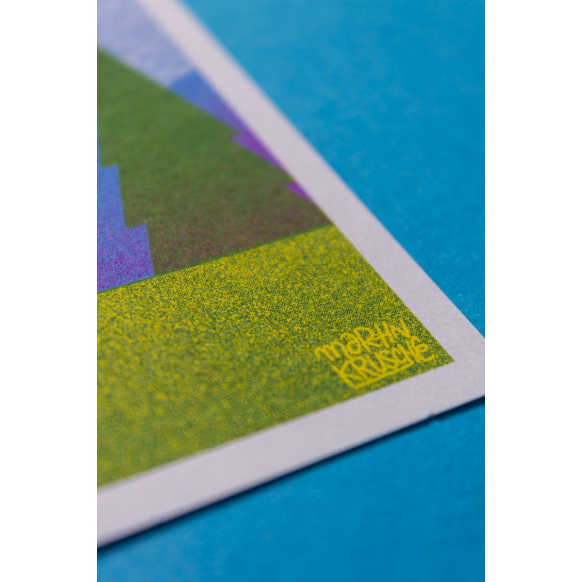 Martin Krusche - Risographie »Häuser - Am Waldesrand«, DIN A6