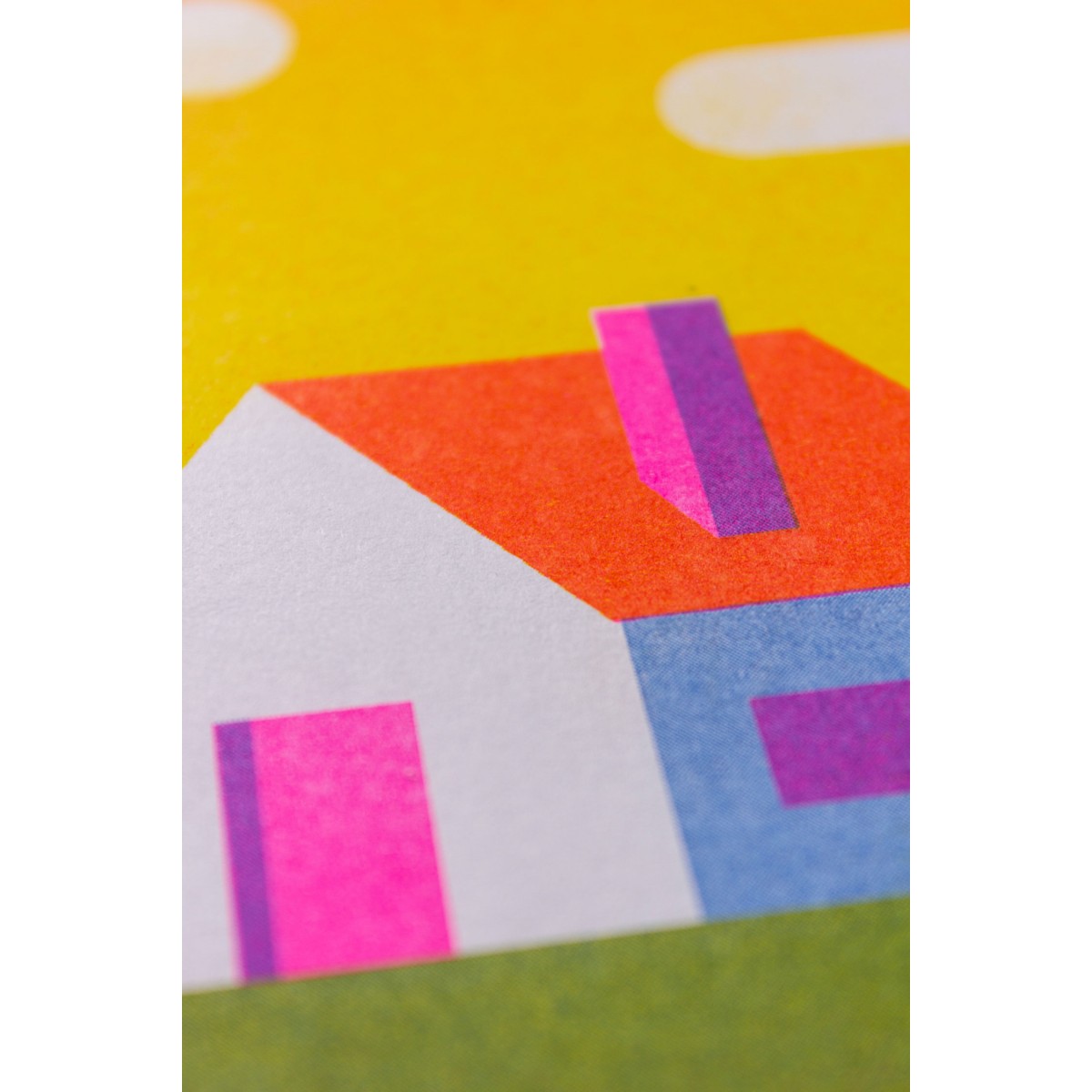 Martin Krusche - Risographie »Häuser - Blockhütte«, DIN A6