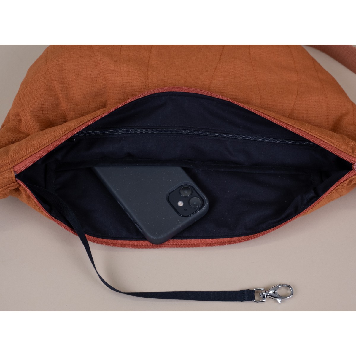 Halbmondtasche • Leinen •