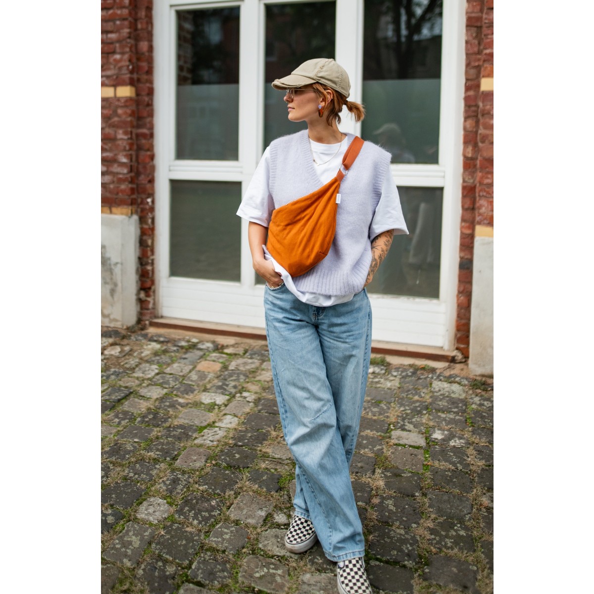 Halbmondtasche • Leinen •