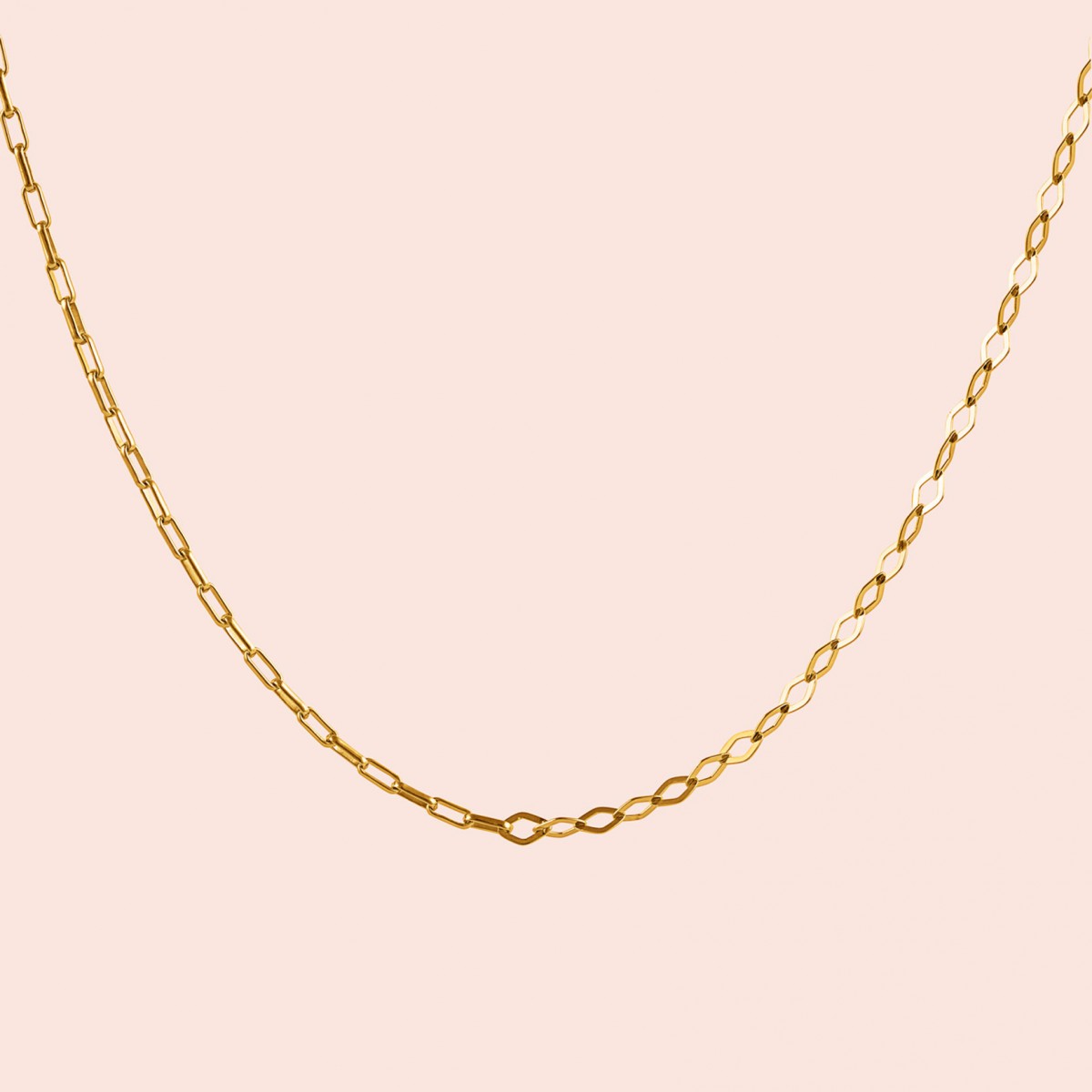 related by objects - just diamonds necklace - 925 Sterlingsilber 18k goldplattiert