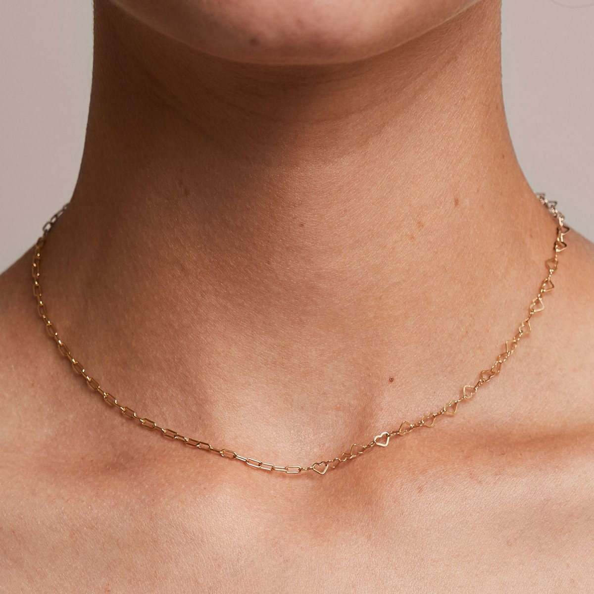 just hearts necklace - 925 Sterlingsilber 18k goldplattiert