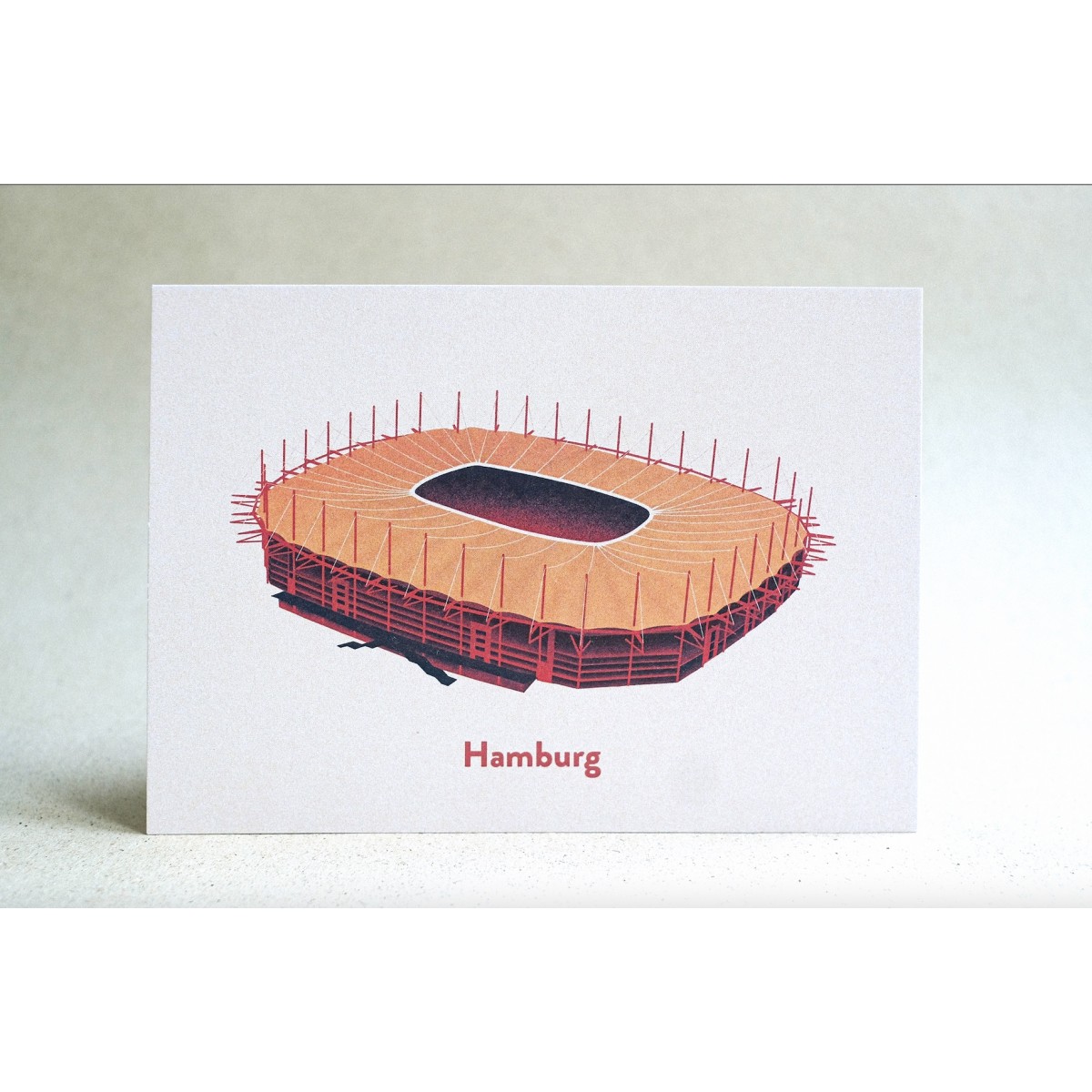 Postkarte für Fußball-Fans Stadion Hamburg - Volksparkstadion | ostkarte