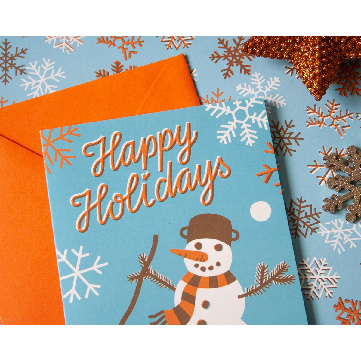 Weihnachtskarte »Happy Holidays« // Papaya paper products