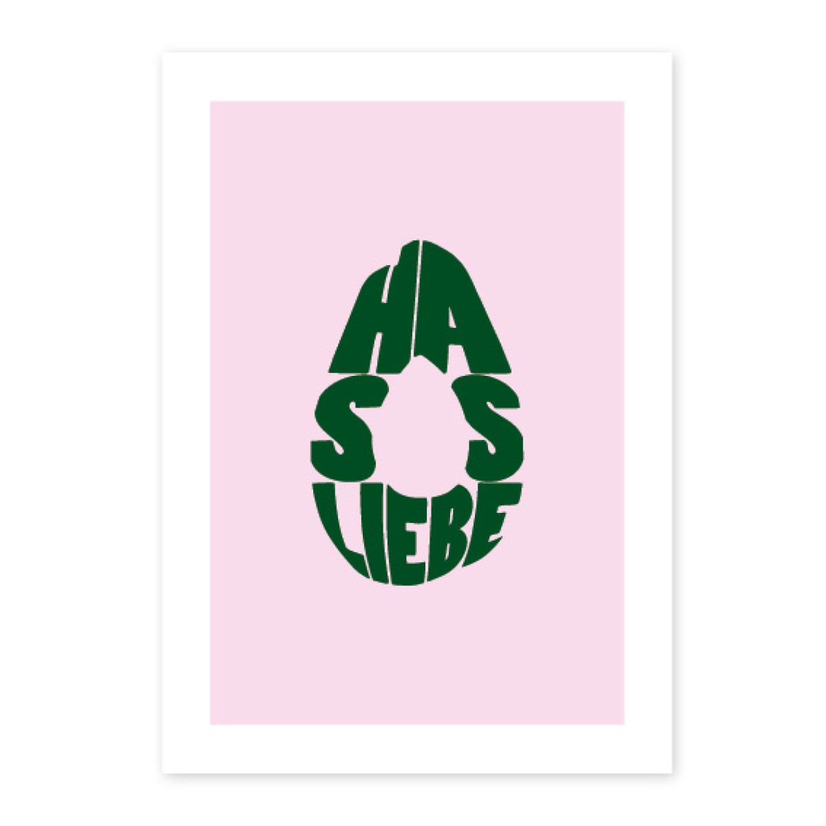 Hass Liebe Avocado | A3 Poster, Plakat | Slow Sunday Studio