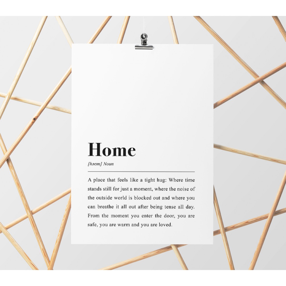 Home Poster DIN A4: Home Definition