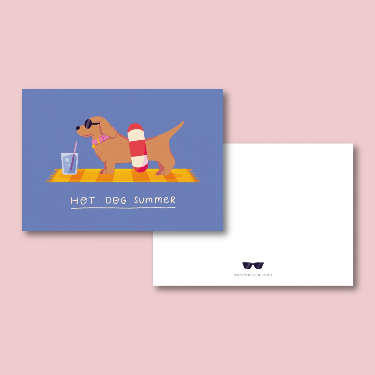 Hot Dog Summer Dachshund / Postkarte A6 / Svea Hansohn Illustration