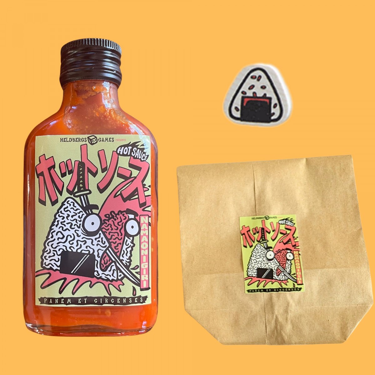 Hot Sauce "Nama Onigiri" - Scharfe Chili Soße mit Habanero Chilis - in Geschenkverpackung -  Heldbergs Games