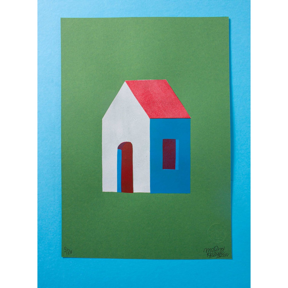 Martin Krusche, Schablonendruck »House«, 29,7x42cm (DINA3)