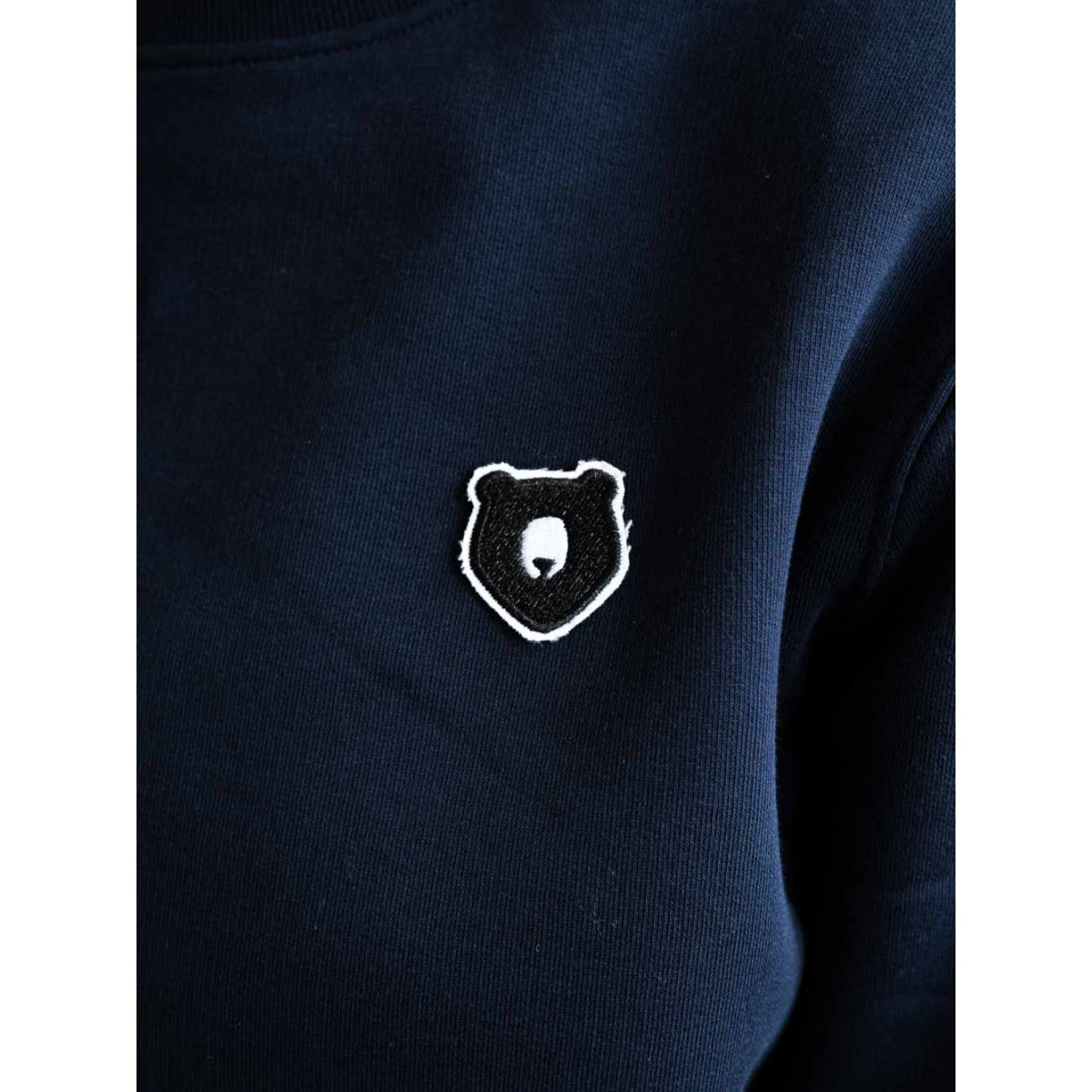 Stadtliebe® | Berlin Sweatshirt mit gesticktem „Bär“ French Navi 100% Bio-Baumwolle
