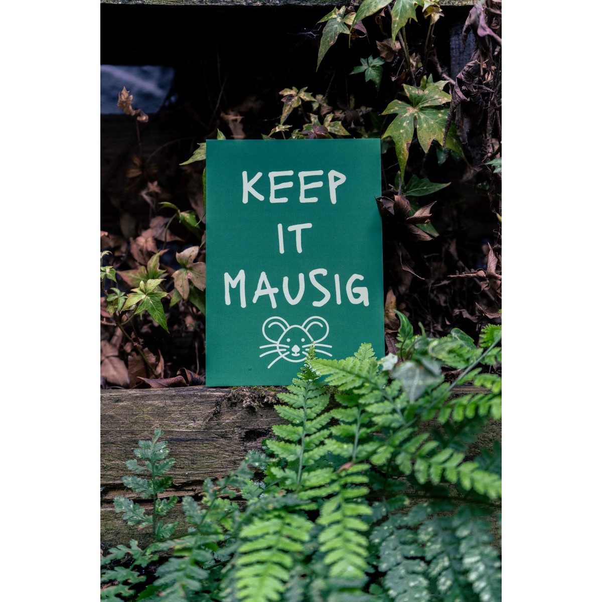 Postkarte MAUSIG by Pullunderblüte