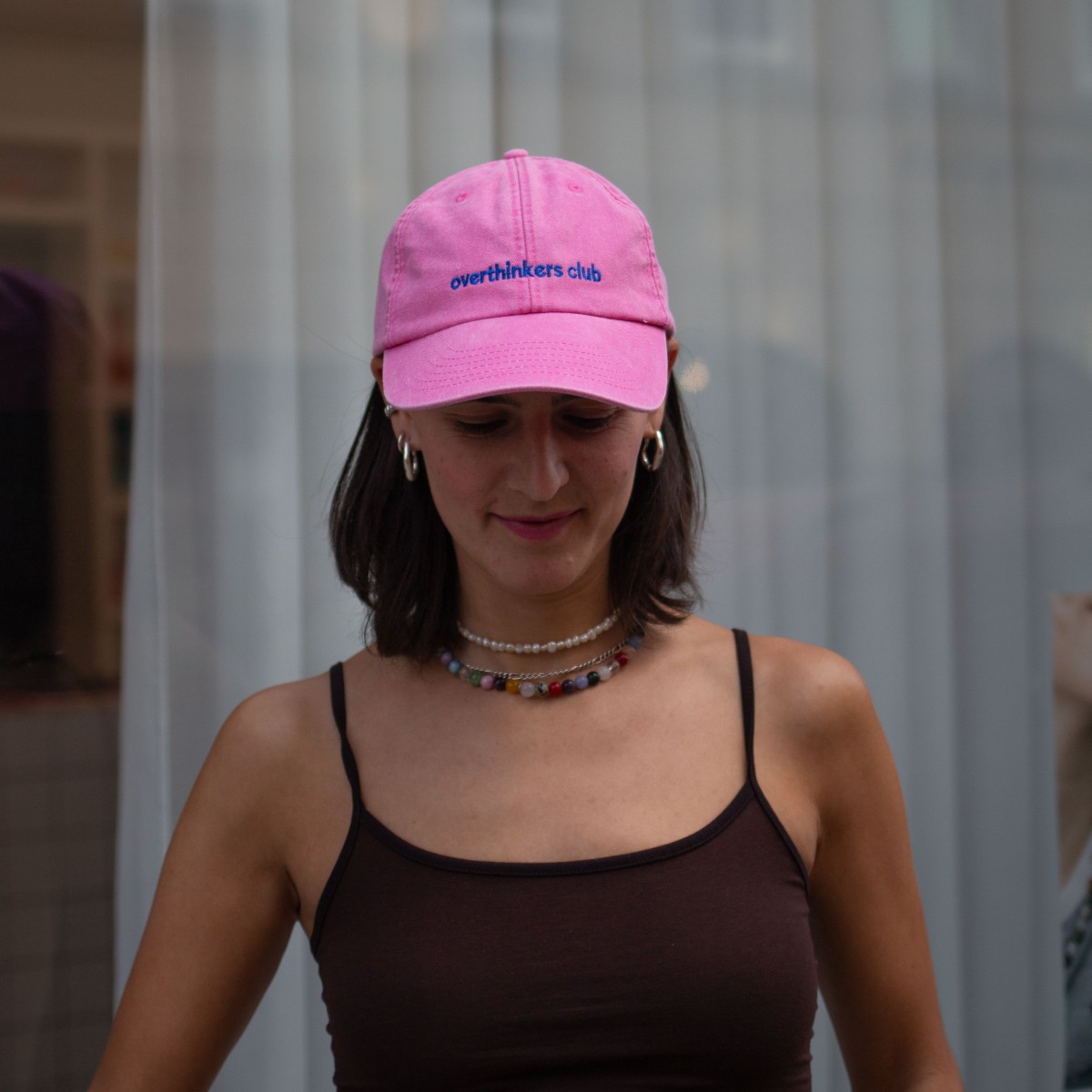 annieannie cap - overthinkers club (pink)