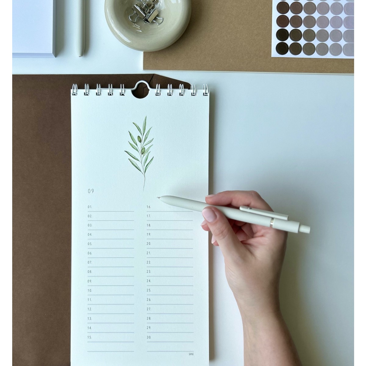 Geburtstagskalender mit Botanikmotiven - SANS.