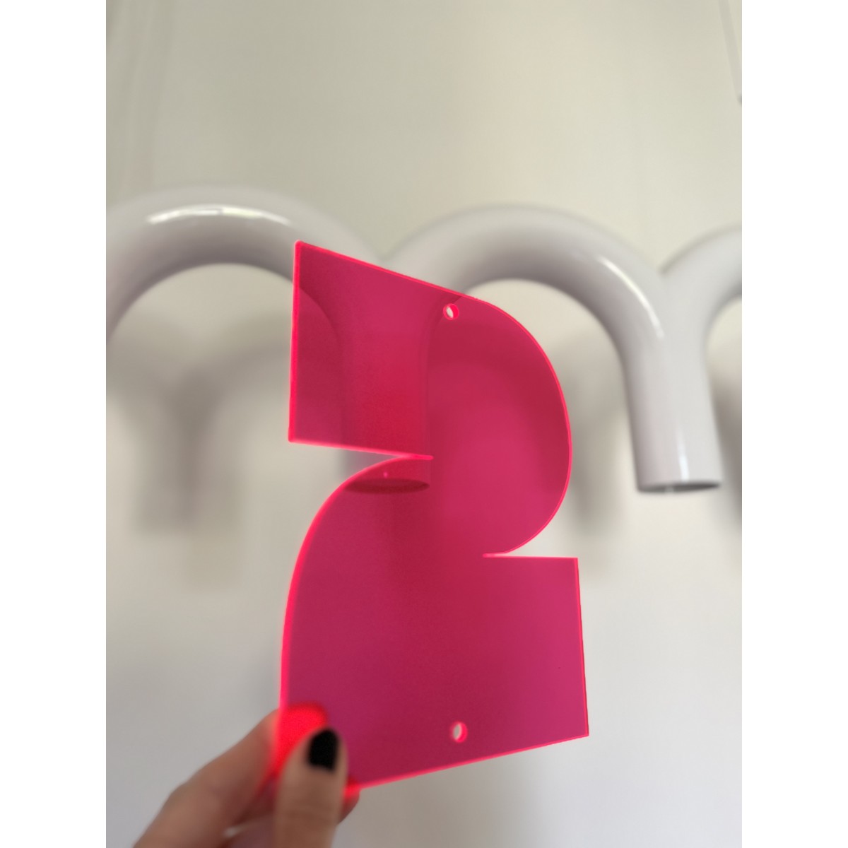 THE SUPER HOUSE NUMBER NEON RED von not white studio