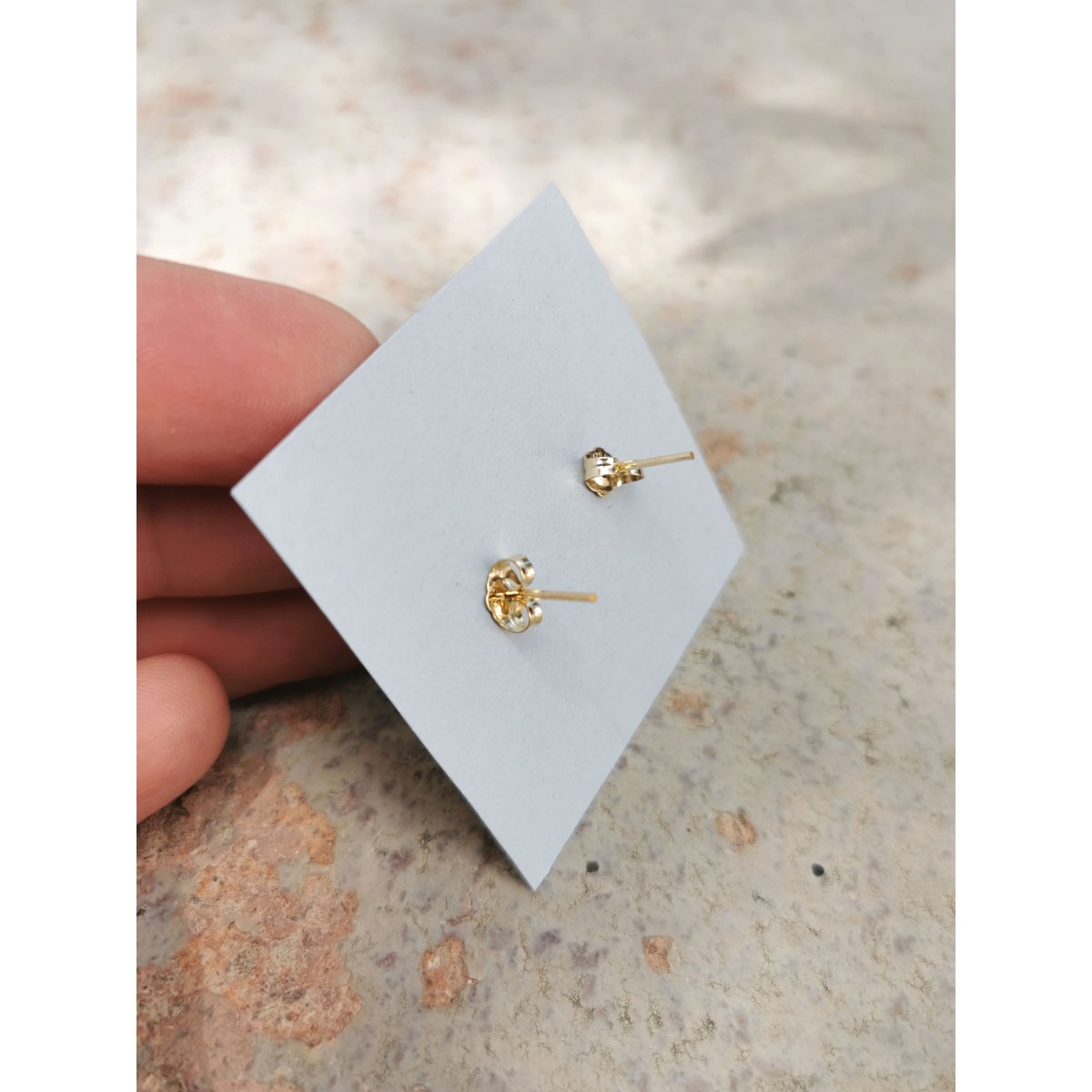 Rosa Mondstein Ohrstecker - für mehr Liebe und Mitgefühl - handgefertigt aus Sterling Silber oder (Rosé) Gold Filled - KIZZU Schmuck Manufaktur 