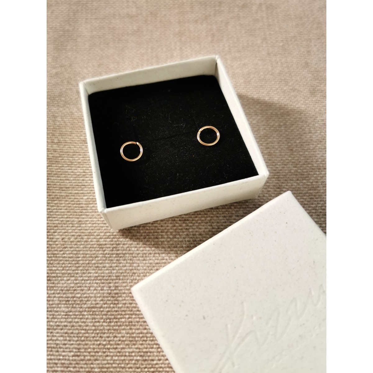 Schlichte Kreis Ohrstecker aus Sterling Silber, dein Alltag Basic - auch in (Rosé) Gold Filled - KIZZU Schmuck 