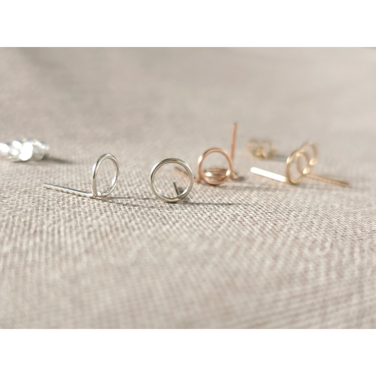 Schlichte Kreis Ohrstecker aus Sterling Silber, dein Alltag Basic - auch in (Rosé) Gold Filled - KIZZU Schmuck 