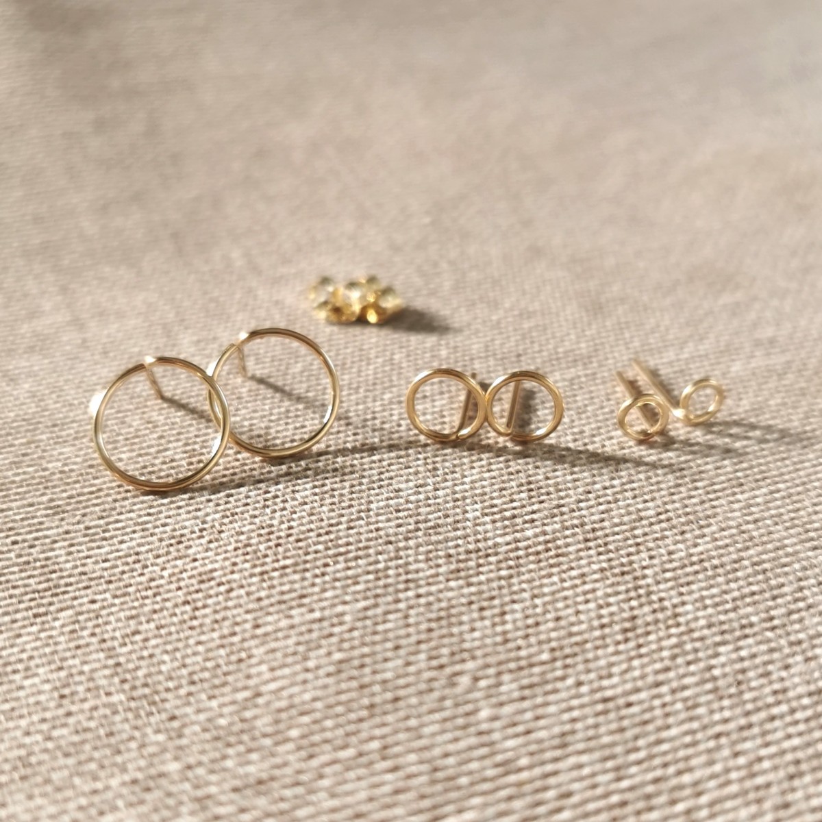 Schlichte Kreis Ohrstecker aus Sterling Silber, dein Alltag Basic - auch in (Rosé) Gold Filled - KIZZU Schmuck 