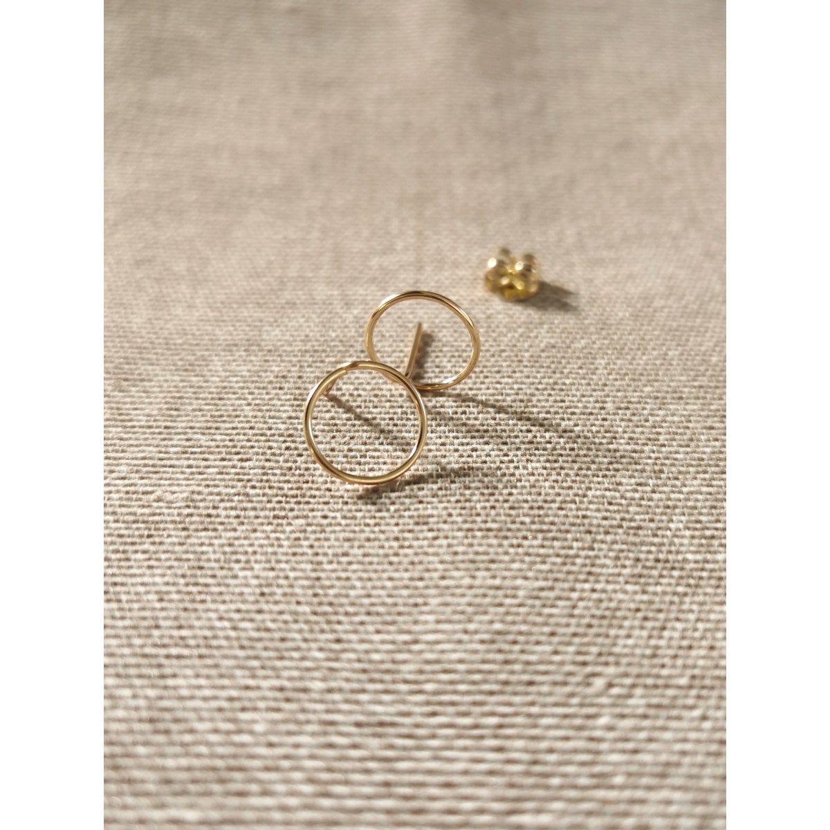 Schlichte Kreis Ohrstecker aus Sterling Silber, dein Alltag Basic - auch in (Rosé) Gold Filled - KIZZU Schmuck 