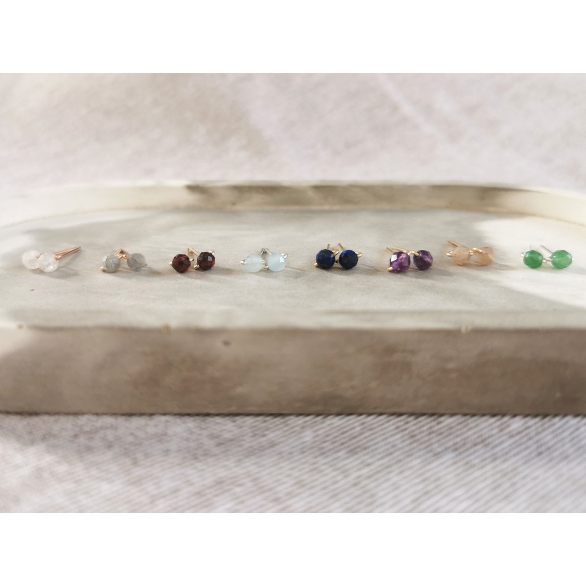 Amethyst Ohrstecker – Schutz und Klarheit, wann immer du sie brauchst! - handgefertigt aus Sterling Silber oder (Rosé) Gold Filled - KIZZU Schmuck Manufaktur 