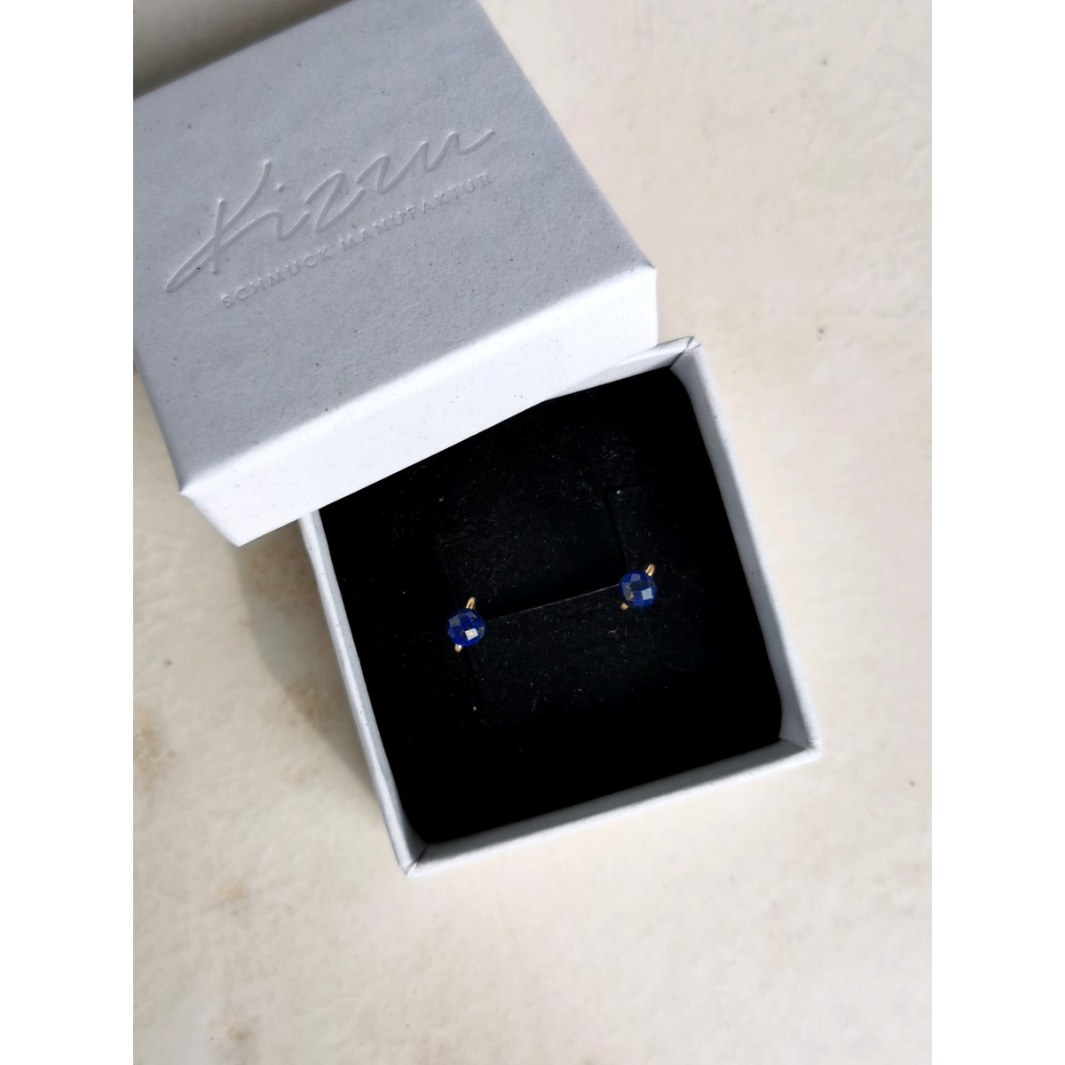 Lapis Lazuli Ohrstecker - für innere Weisheit und klare Gedanken - handgefertigt aus Sterling Silber oder (Rosé) Gold Filled - KIZZU Schmuck Manufaktur 